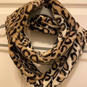 Leopard Faux Fur Infinity Scarf